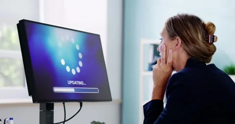 Installing Software Update Progress. Computer Loading Patch Stock Footage 244965129