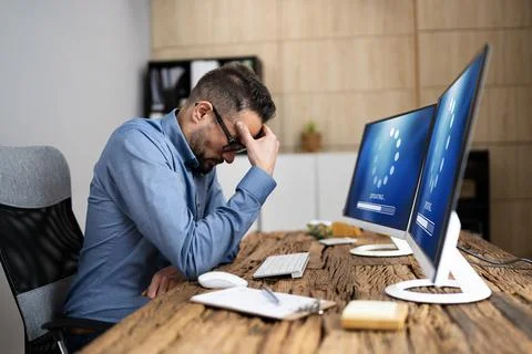 Installing Software Update Progress. Computer Loading Patch Stock Photos