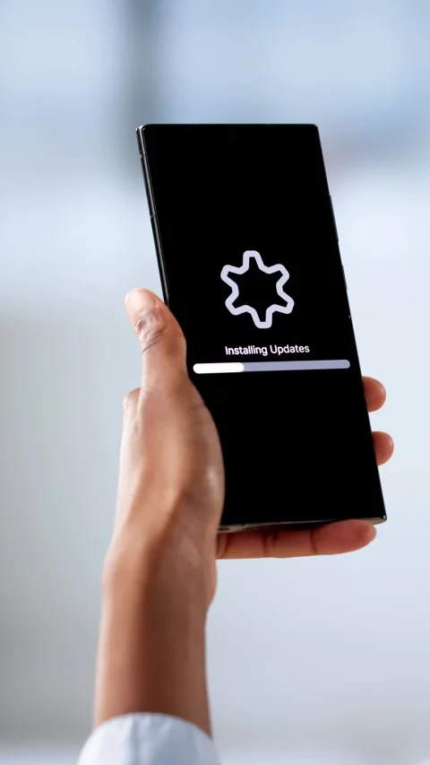 Installing Software Update Progress. Smart Phone Loading Patch 스톡 동영상 310811228