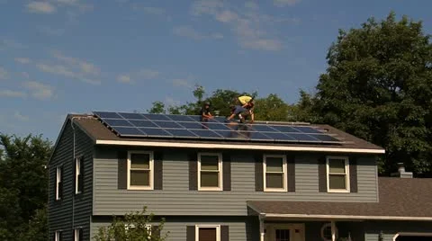 Installing Solar Panels 스톡 동영상 12531091