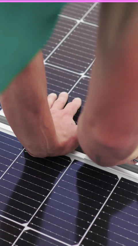Installing Solar Panels Stock Footage 319591177