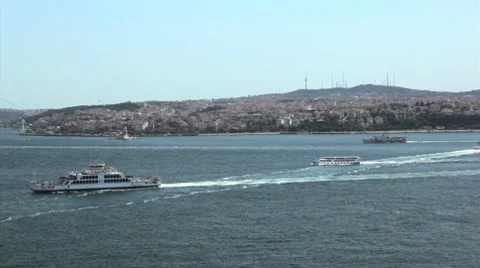Instanbul bosforus view Stock Footage 8519696