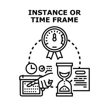 Instance or time frame concept illustration Stock Illustration