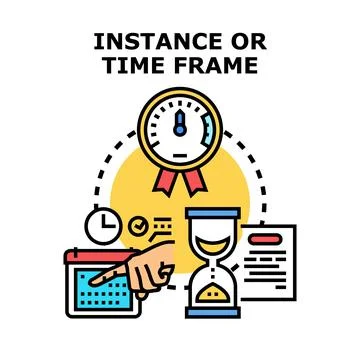 Instance or time frame concept illustration Stock Illustration