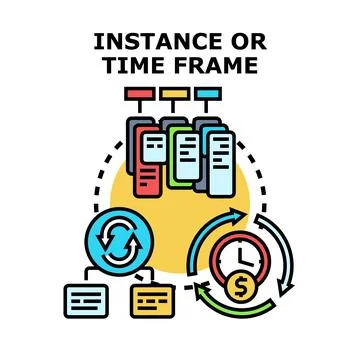 Instance or time frame concept vector illustration Stock Illustration