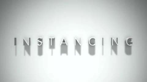 Instancing 3D title animation with shadows on a white background 動画素材 297455163