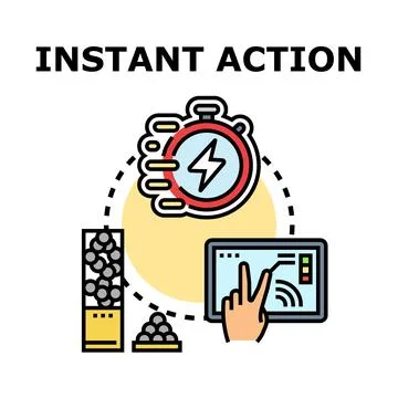 Instant action concept for quick automation processes Stock-Illustration