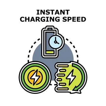 Instant battery charging speed concept vector illustration Stock Illustration