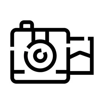 Instant camera creating memory capture icon concept Stock Illustration