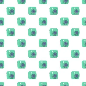 Instant camera pattern on white background for photography Stockillustratie