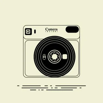 Instant Camera Template Vector Stock Illustration