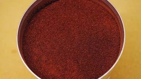 Instant chicory. Roasted crushed chicory root powder. Stock Footage 313191384