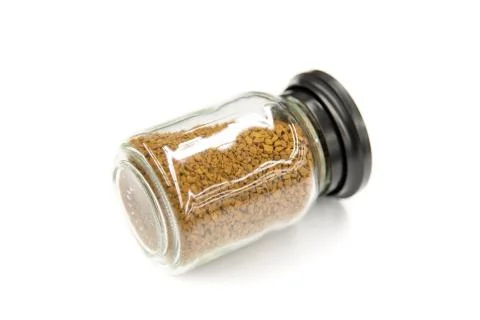 Instant coffee bottle Stock Photos