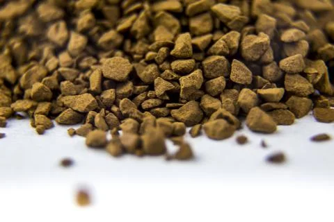 Instant coffee granules Stock Photos