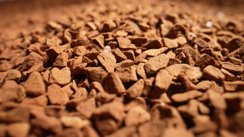 Instant coffee granules. slow motion Video stock 167710593