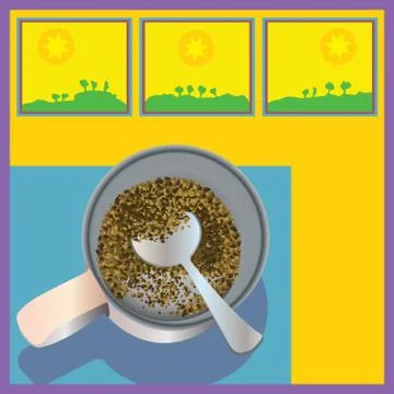 Instant Coffee Stock Illustration