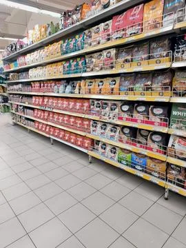 Instant coffee at shelf Stock Photos