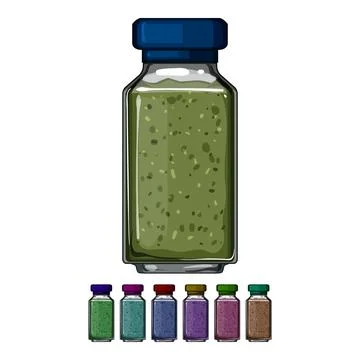 Instant coffee soluble cartoon vector graphic Stock Illustration