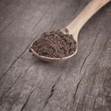 Instant coffee in the spoon Stock Photos