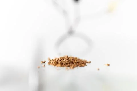 Instant coffee on a table Foto stock