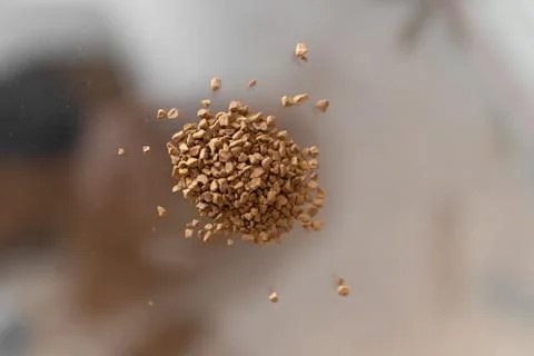 Instant coffee on a table Foto stock