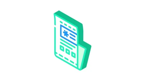 Instant cold compress first aid isometric icon animation Vídeos de archivo 327295111