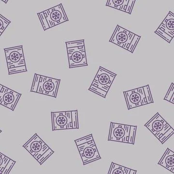 Instant cold compress first aid line seamless pattern Illustrazione stock