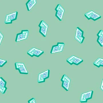 Instant cold compress first aid isometric icon seamless pattern Illustrazione stock
