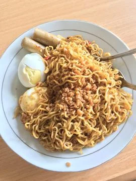 Instant Fried Noodle Stock Photos