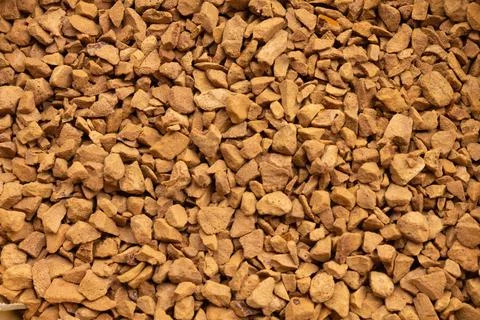 Instant ground coffee. Background texture. Stock Photos