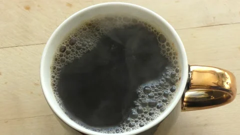 Instant hot coffee in a mug Stock Footage 162160508