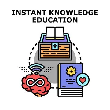 Instant knowledge education acquiring and intellectual development system 스톡 일러스트