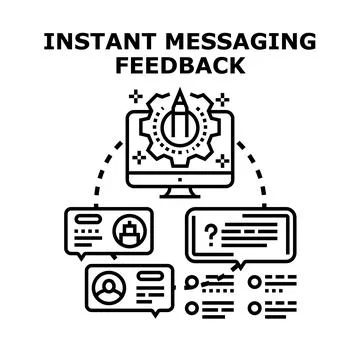 Instant messaging feedback concept for digital communication Stockillustratie