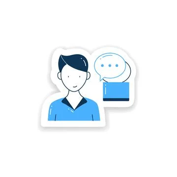 Instant messaging sticker Stock Illustration