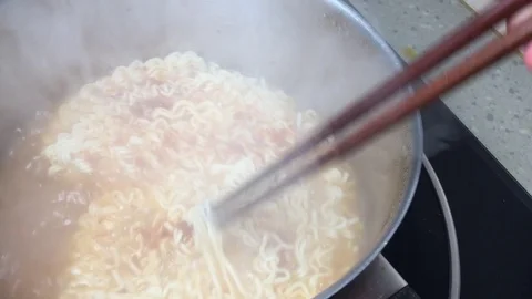Instant Noodle Ramen Stock Footage 119172732