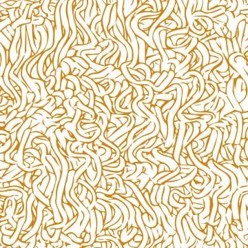 Instant noodle texture pattern, sketch vector. Stock Illustration