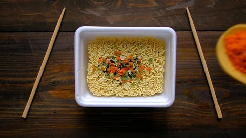Instant Noodles. 4k Stock Footage 115159595