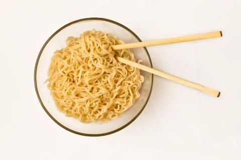 Instant Noodles of fast preparation isolated on a white background Stock Photos