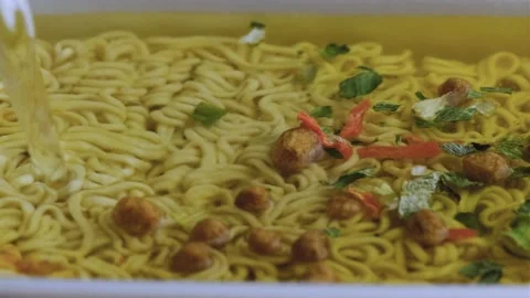 Instant noodles Stock Footage 246787563