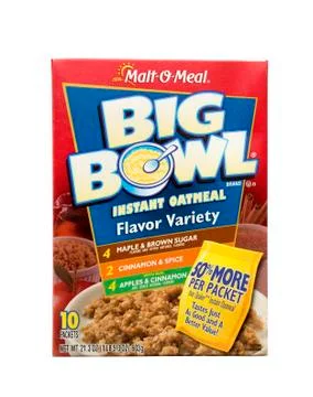 Instant oatmeal 스톡 사진