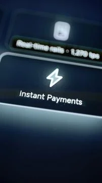 Instant payments lightning beneath metric bar Stock Illustration