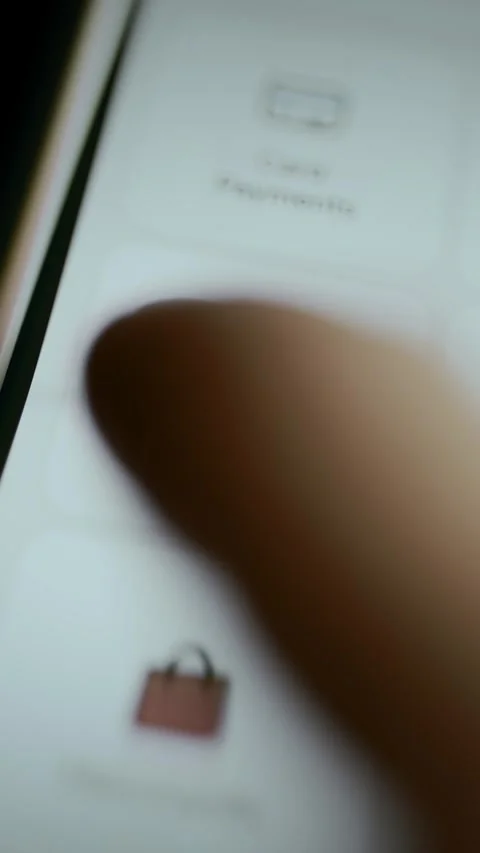 Instant payments tile responds to touch input Stock Footage 346597646