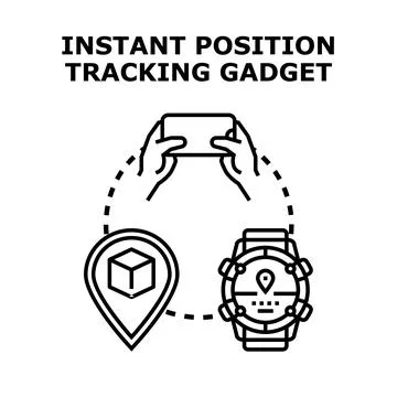 Instant position tracking gadget concept vector Stock Illustration