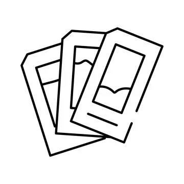 Instant print cards icon creating personal memories 库存插图