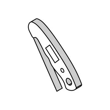 Instant read thermometer kitchen cookware isometric icon vector illustration Stock Illustration