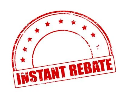 Instant rebate Stock Illustration