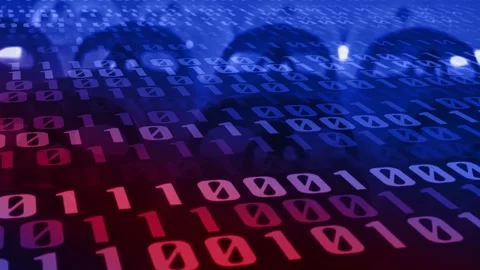 Instant response how binary code and online chat revolutionize communication Stock Footage 247083928