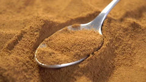 Instant roasted chicory root powder with cereal additives to replace traditio Stock Footage 178415782