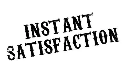 Instant Satisfaction rubber stamp Stock Illustration