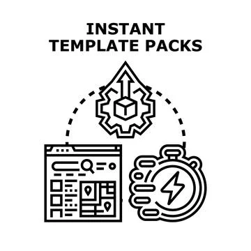 Instant template packs for digital development and web design Stock Illustration